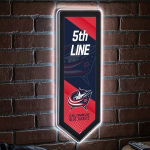 Evergreen Ultra-Thin Glazelight LED Wall Decor, Pennant, Columbus Blue Jackets- 9 x 23 Inches Made In USA - 1 of 4
