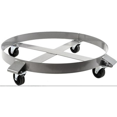 Heavy-Duty 55 Gallon Drum Dolly - 1000lb Capacity Steel Barrel Caddy with 4 Swivel Casters