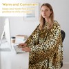 Catalonia Adult Wearable Fleece Blanket Snuggie with Foot Pockets, Super Soft Micro Plush Wrap Blanket Long Robe Loungewear, Cozy Gift for Woman Man - 4 of 4