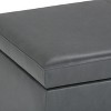 NicBex Modern Ottoman with Storage Design, Ottoman Foot Rest with Stitching Detail for Bedroom, Living Room, Dark Gray - 3 of 4