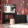 61" Make Up Vanity Desk with Mirror and Lights, 3 Lighting Modes Vanity Organizer , Vanity with 8 Storage Large Drawer & 2 Open Shelves - 4 of 4