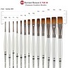 Borciani e Bonazzi UNICO Fiamatto Synthetic Series 821 Paint Brush, Flat Size 0 - For Acrylic and Watercolor Painting - Ergonomic Handle, - 2 of 4