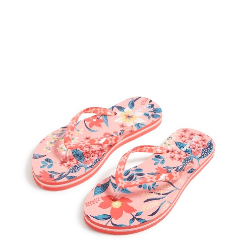 Vera Bradley Women's Flip Flops Paradise Bright Coral