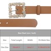 INSPIRE CHIC Women's Rhinestone Buckle Belts Faux Leather Waistband Belt 1Pc - 4 of 4