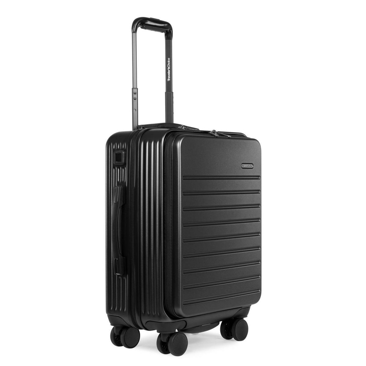 Traveler's Choice Mykel 22" Front Pocket Polycarbonate Hardside Spinner Carry On Suitcase - thumbnail 8