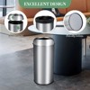 65L/17 Gallon Tall Commercial Trash Can, Round Stainless Steel Open Top Waste Bin, Metal Garbage Bin for Home, Office, Restaurant, Restroom - 3 of 4