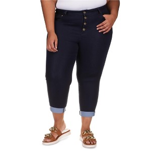 Michael Kors Womens High Rise Roll Up Skinny Fit Jeans - 1 of 1