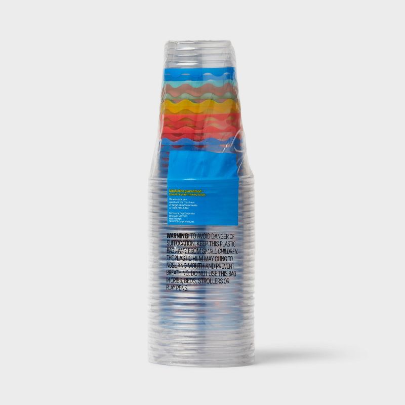 Disposable Clear Cup - Colorful Waves - 30ct/18 fl oz - up &#38; up&#8482;, 3 of 4