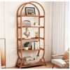 Gulches 5-Tier Bookshelf, 70.8" Open Arched Bookcase Display Rack - 3 of 3