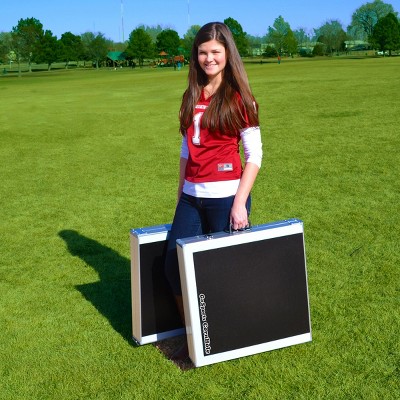 Black Aluminum LED Cornhole Set with Bean Bags