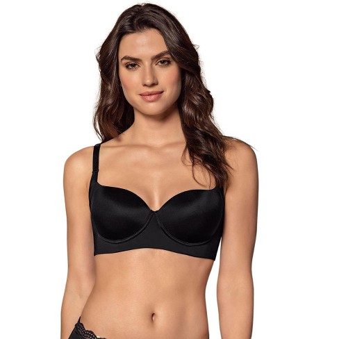 Leonisa Full Coverage Plunge Back Lace Bralette - Black 40b : Target