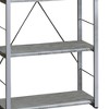 Royal Hampton Industrial Bookshelf with 4 Shelves and Open Metal Frame, Silver and Gray - 4 of 4