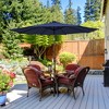 Costway 9 FT Patio Solar Umbrella LED Patio Market Steel Tilt with Crank Outdoor Navy - image 2 of 4