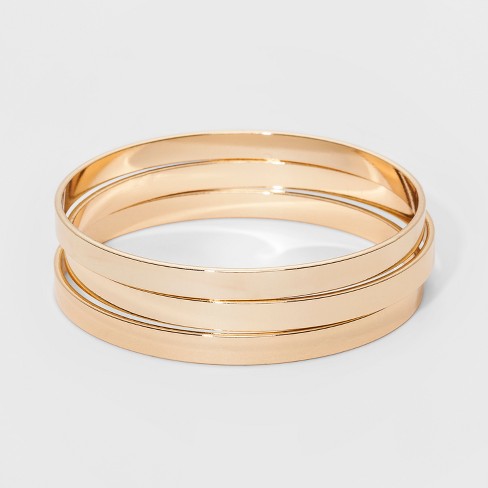 Bangle Bracelet 3pc - A New Day™ Gold : Target