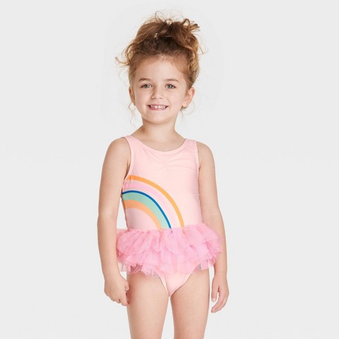 Toddler Girls' One Piece Swimsuit - Cat u0026 Jack™ Pink : Target