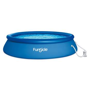 Funsicle QuickSet Inflatable Ring Top Outdoor Above Ground Pool w/Pump