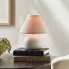 Plum & Post 6.5" x 8" Oscar Off-White Crackle Base Ceramic Office Desk Bedside Table Mini Lamp - 4 of 4