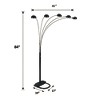 84"H SILVER 5-HEAD CAP STYLE FLOOR LAMP (1PC/CTN) (2.24/33.97) - 3 of 4