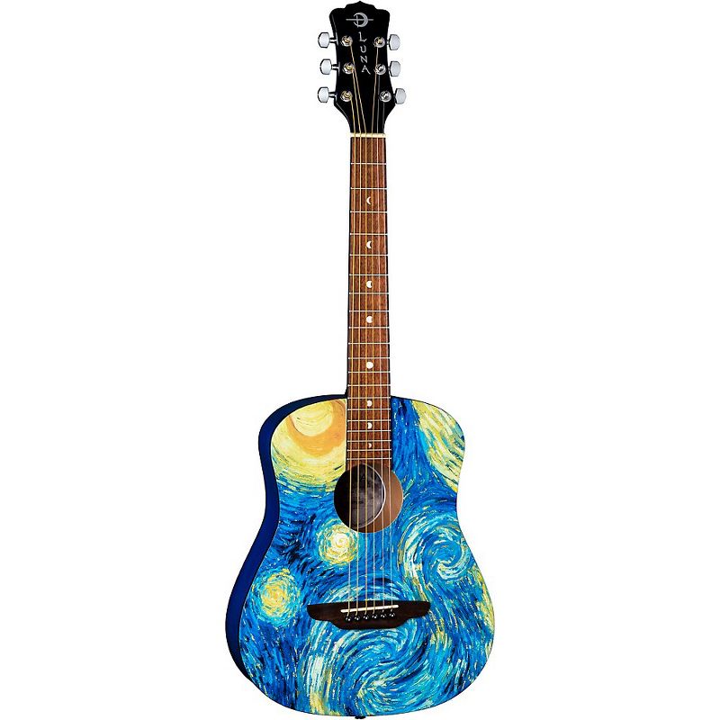Luna Safari Starry Night 3/4 Size Travel Acoustic Guitar, 3 of 7