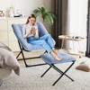 Saucer Chair, Plush Comfy Seat with Non-Slip Base, XL Foldable Lounge Chair for Teens and Adults, Accent Chair for Bedroom Dorm - 2 of 4