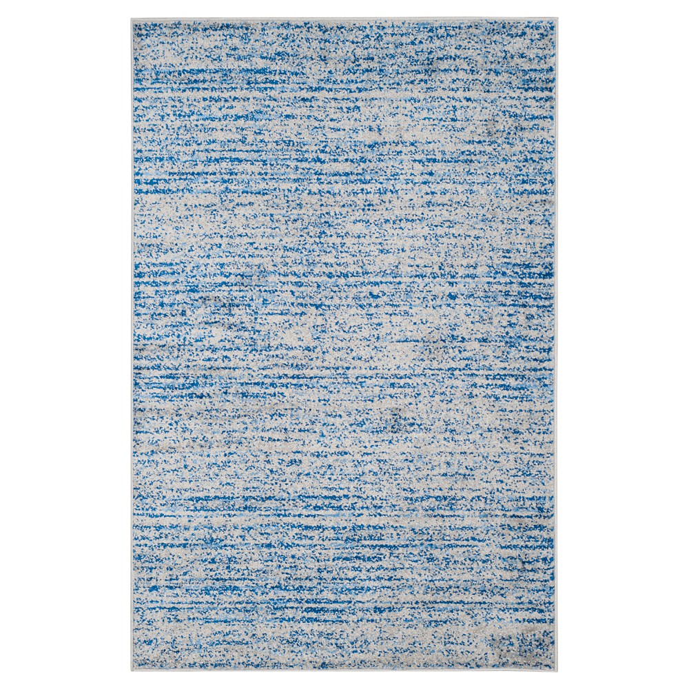 4'x6' Moira Spacedye Design Area Rug Blue/Silver - Safavieh