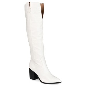 Journee Collection Womens Therese Stacked Heel Knee High Boots - 1 of 4