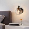 LNC Astrid Polished Gold and Matte Black Modern/Contemporary Vanity  Lights,Textured Globe Glass,1 Light/2 Light/3 Light/4 Light - 4 of 4