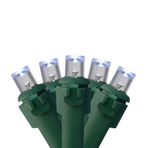 Northlight 50 Battery Operated Pure White LED Wide Angle Christmas Lights - 23.5 ft Green Wire - 1 of 2