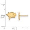 Black Bow Jewelry 14k Yellow Gold New Hampshire Wildcats NCAA Post Earrings - 2 of 3