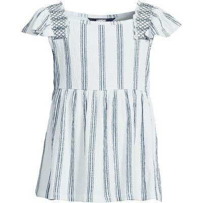 Lands' End Kids Pattern Smocked Tank Top