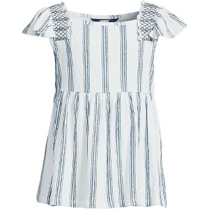 Lands' End Kids Pattern Smocked Tank Top - 1 of 3