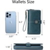 FATMOON Leather Wallets for Women - Large Capacity with Detachable Wrist Strap, Perfect for Travel, Shopping & Daily Use - 3 of 4
