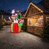 Gymax 6' Inflatables Xmas Santa Claus & Helicopter on Gift Box w/ 3 Cold White LED Lights & Water Bags Waterproof Outdoor Settings - 4 of 4