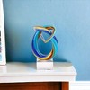 HomeRoots 6" Rainbow Murano Glass Modern Abstract Tabletop Sculpture - 2 of 4