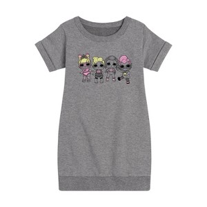 - LOL Surprise! - Grrrl Squad Graphic Short Sleeve Fleece Dress - 1 of 3