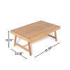 Christopher Knight Home Shane Rustic Outdoor Acacia Wood Upholstered Loveseat and Coffee Table Set - 3 of 4