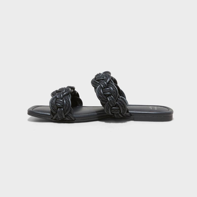 Women's Sarafina Woven Two-Band Slide Sandals with Memory Foam Insole - A New Day™, 3 of 12