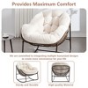 MOONMISS Outdoor Rocking Chair, Patio Oversized Wicker Egg Rocking Chair,Indoor & Outdoor Comfy Rocker Chair with Thick Cushion - 3 of 4
