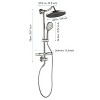 Kumasinova 4-Function Shower System Set with 10" Fixed Rain Showerhead,Dual Showerheads Combo with Adjustable Slide Bar and Soap Dish - 4 of 4