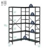 5-Tier L-Shaped Corner Bookshelf with Storage, Heavy Duty Industrial Metal Frame Bookcase for Bedroom Living Room Office - 4 of 4