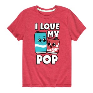 Boys' - Instant Message - I Love My Pop Short Sleeve Graphic T-Shirt - 1 of 4