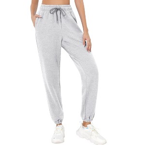 Clearlove Women Sweatpants Baggy High Waisted Cinch Bottom Athletic Joggers Sweat Pants with Pockets - 1 of 4