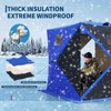 Pop Up Ice Fishing Shelter with 49Ft LED Light Strip, Windproof Portable Hub Design, Fits 2-3 People, 25 Sq Ft Fishable Area - 4 of 4