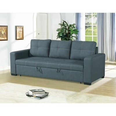 CONVERTIBLE SOFA in Black Polyester