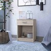 ChicFurnit Nightstands Modern End table Nightstand Side Table Bedside Table with Open Shelf and Drawer Storage for Bedroom, Gray, 18.58"*16.69"*21.73" - 2 of 4