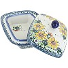 Blue Rose Polish Pottery MA03 Galia Butter Tub - 2 of 2