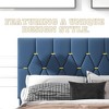 Lycvki Modern Blue Velvet Queen Bed with Twin Trundle and 2 Storage Drawers - 4 of 4