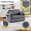 KWPZQEB Twin Size Sofa Bed, 47.2" Sleeper Sofa with Foldable Mattress, Foldable Side Table and Two USB Ports for Living Room, Bedroom, Apartment - 4 of 4