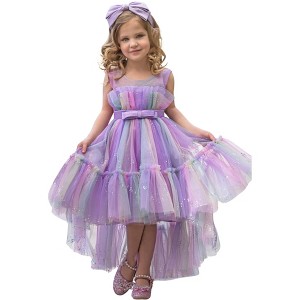 Stunning Star Ombré Lilac Party Dress Mia Belle Girls - 1 of 4