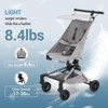 Lightweight Baby Compact Stroller for Travel, Toddler Foldable Stroller for Airplane with Storage Basket, Rear Wheel Brakes, Awning - 3 of 4